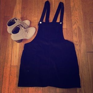 Corduroy black dress